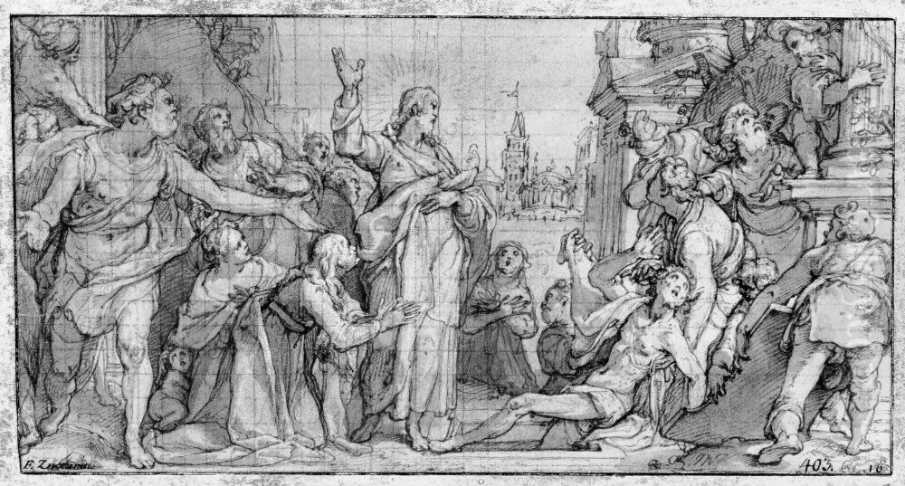 Raising of Lazarus Oil Painting by Federico Zuccari Raising of Lazarus Oil Painting by Federico Zuccari