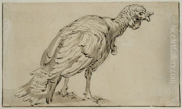 Kalkon Oil Painting by Abraham Bloemaert