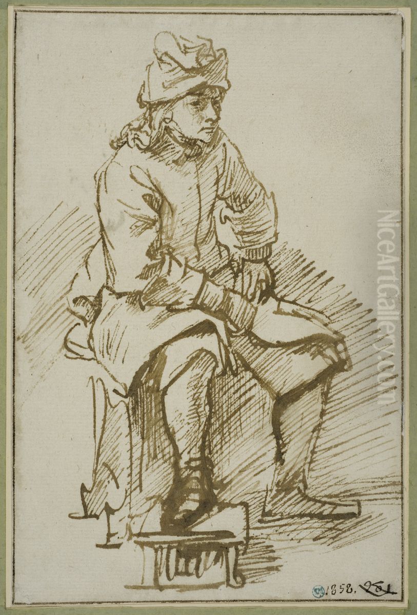Sittande ungdom Oil Painting by Rembrandt