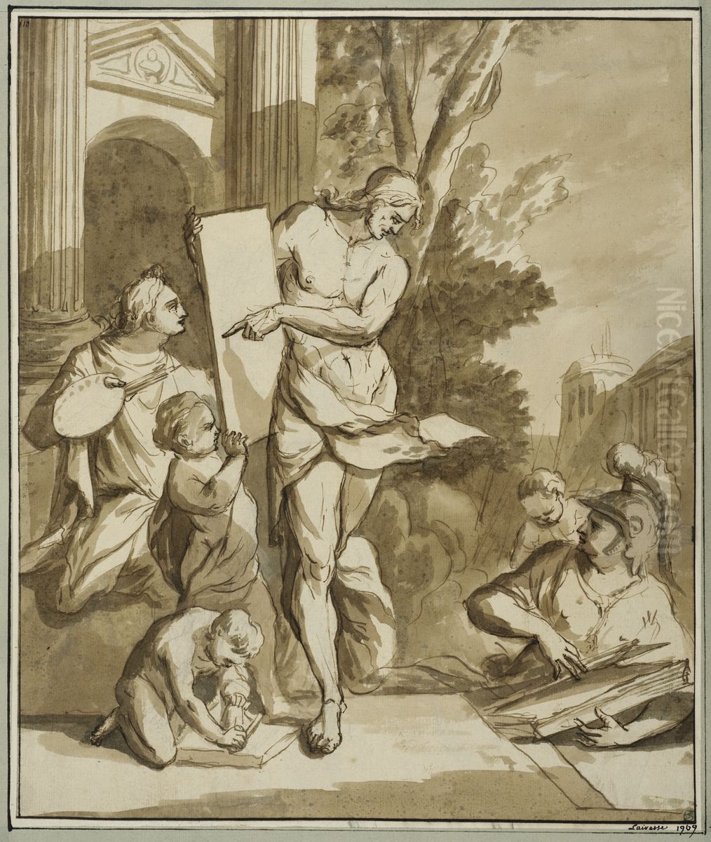 Allegori over malningskonsten Oil Painting by Gerard de Lairesse