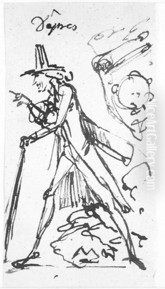 Depres Oil Painting by Johan Tobias Sergel