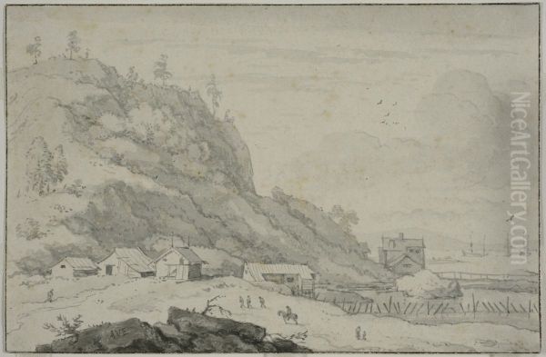 Nordiskt kustlandskap Oil Painting by Allaert van Everdingen