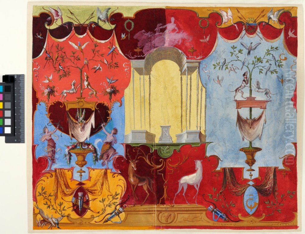 Design for a Mural Decoration or Tapestry Oil Painting by Claude III Audran