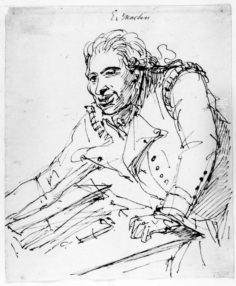 Elias Martin Oil Painting by Johan Tobias Sergel