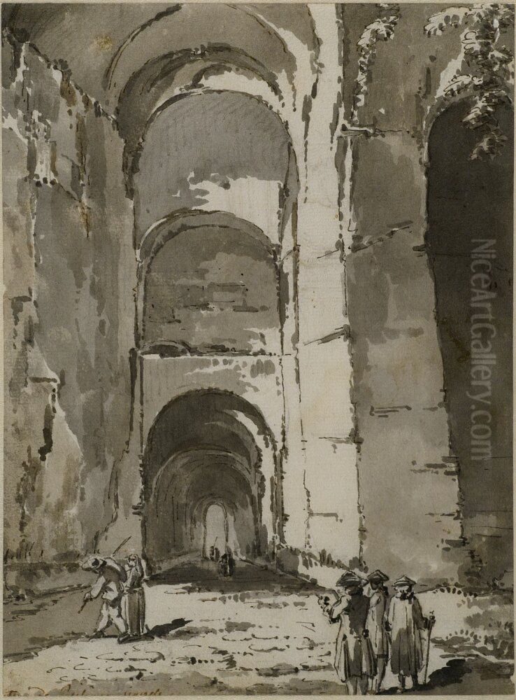 La Grotte de Pausilippe Oil Painting by Jean Eric Rehn