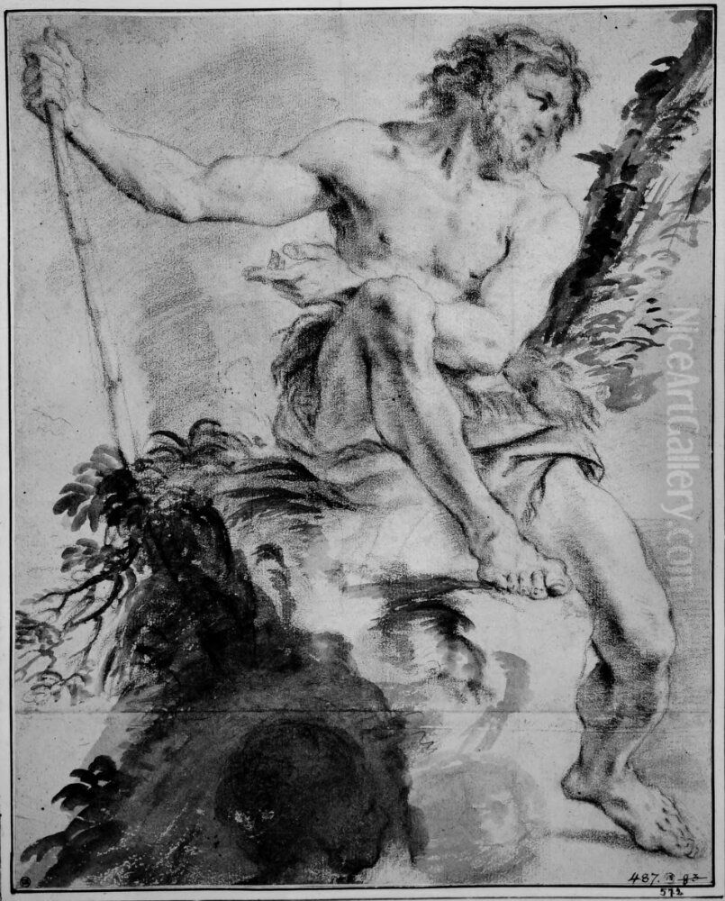 St. John the Baptist Oil Painting by Pier Francesco Mola