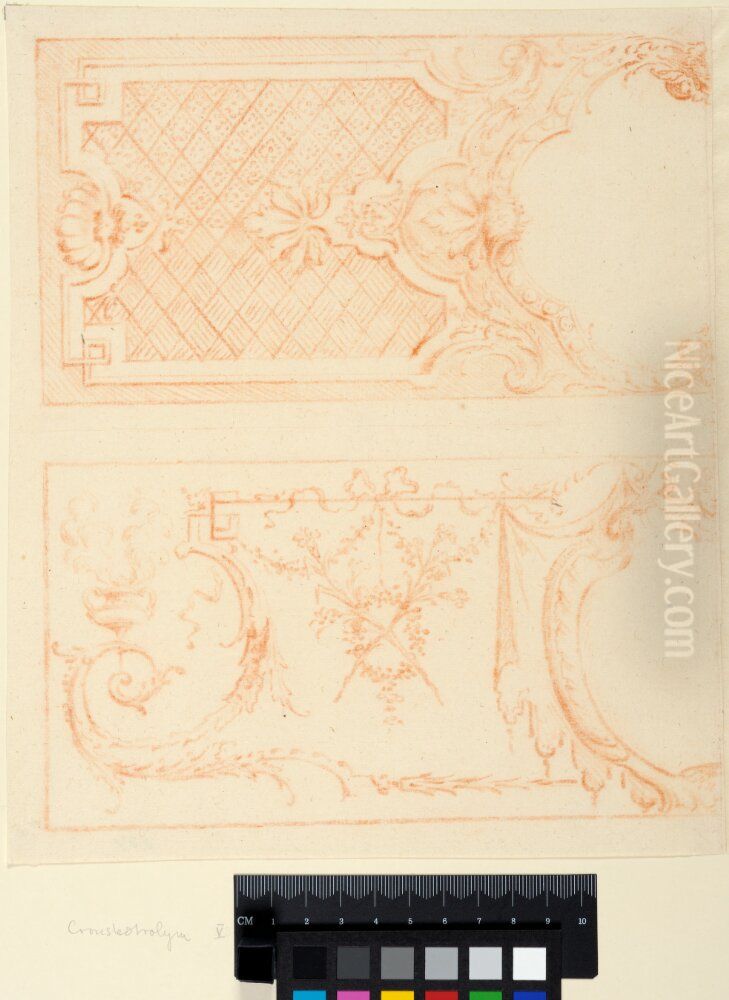 Two Decorative Designs Oil Painting by Jean-Antoine Watteau