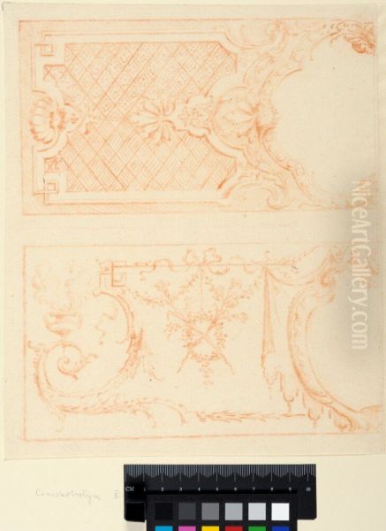 Two Decorative Designs Oil Painting by Jean-Antoine Watteau