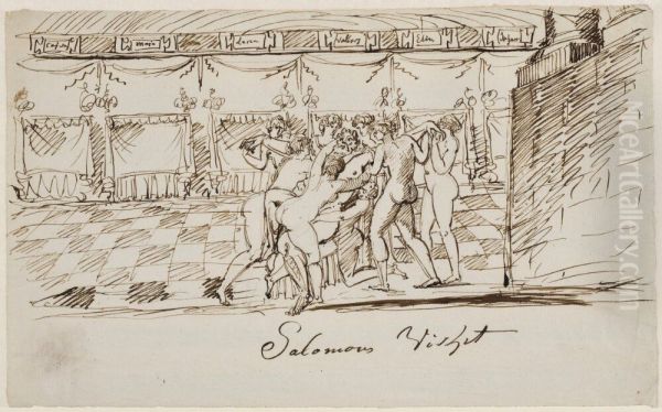 Salomons vishet Oil Painting by Carl August Ehrensvard