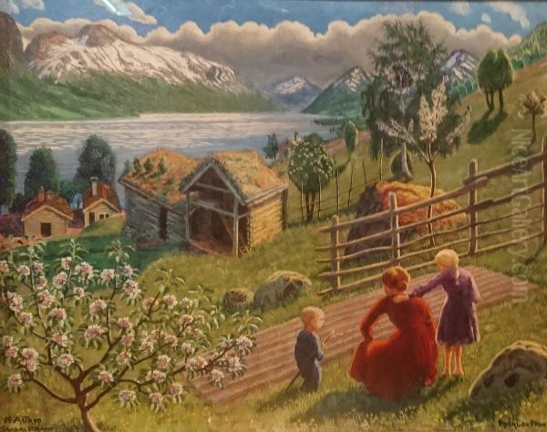 Sandalstrand Oil Painting by Nikolai Astrup