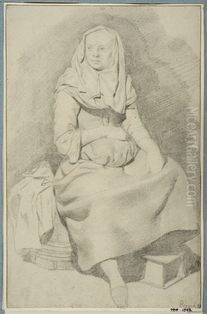 Sittande kvinna Oil Painting by Cornelis Pietersz Bega