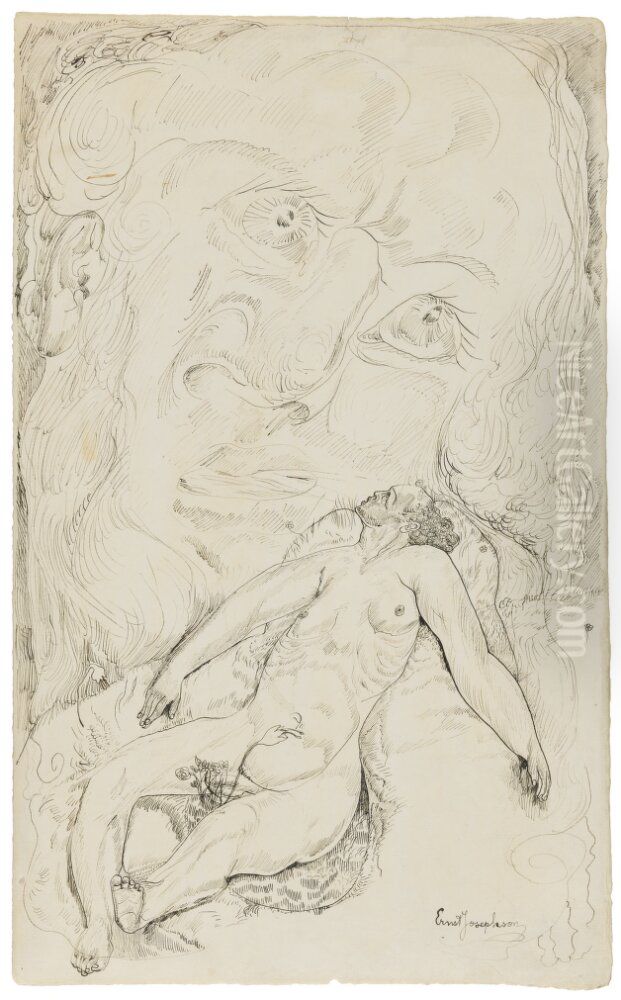 Adams skapelse Oil Painting by Ernst Josephson