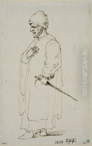 Orientalisk man, sedd fran sidan
