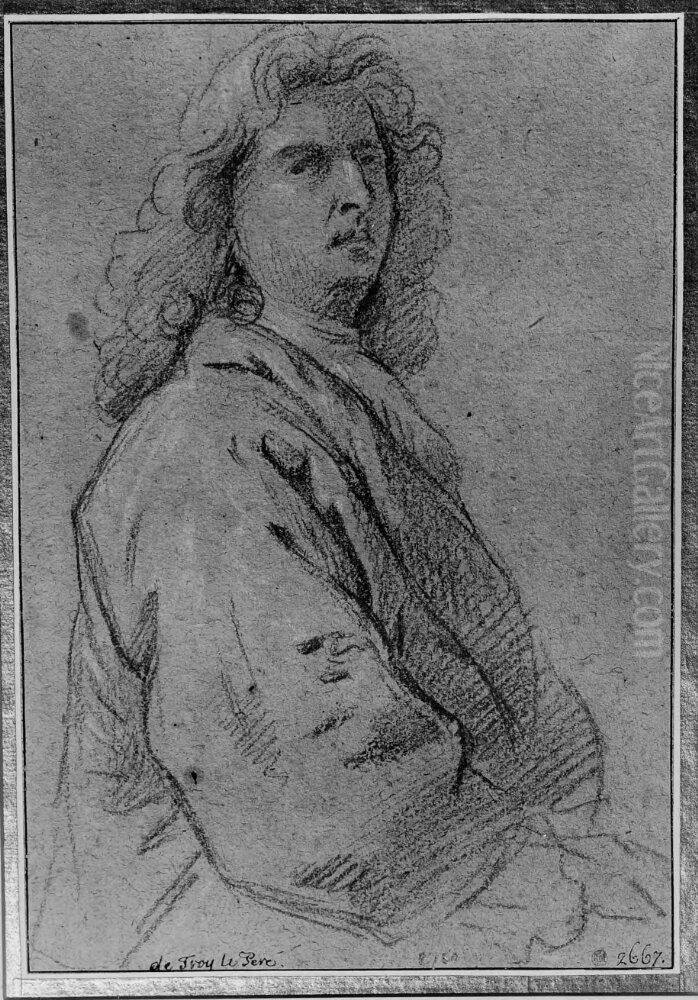 Studie till portratt Oil Painting by Francois de Troy