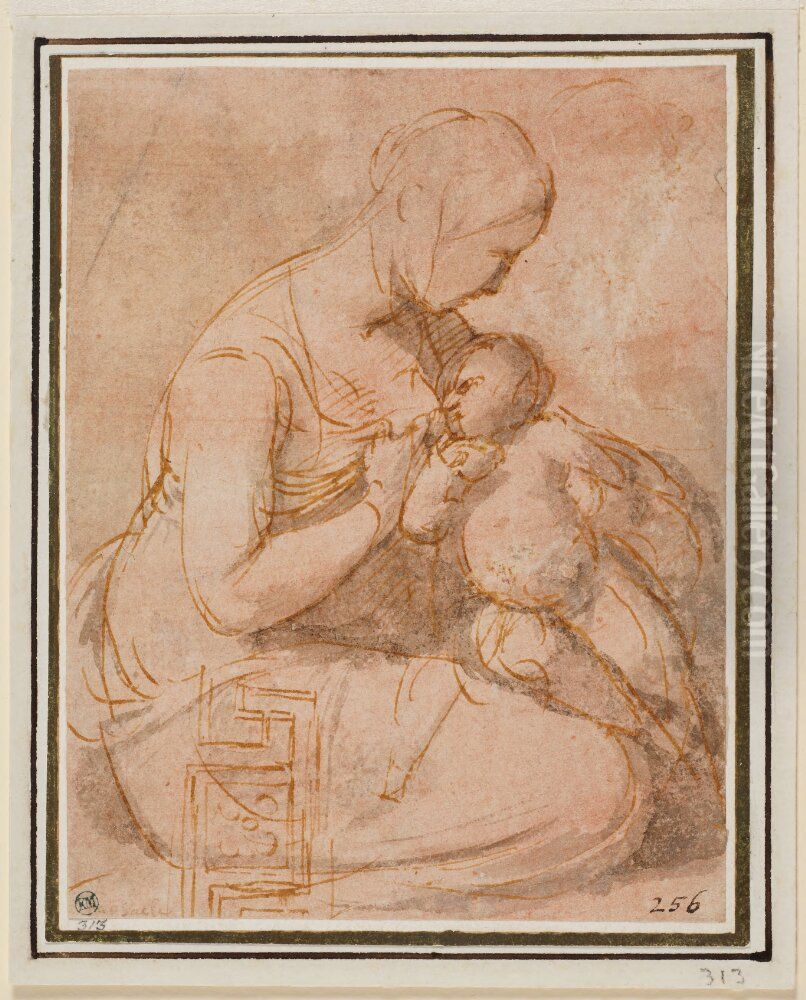 Madonna Lactans Oil Painting by Raphael
