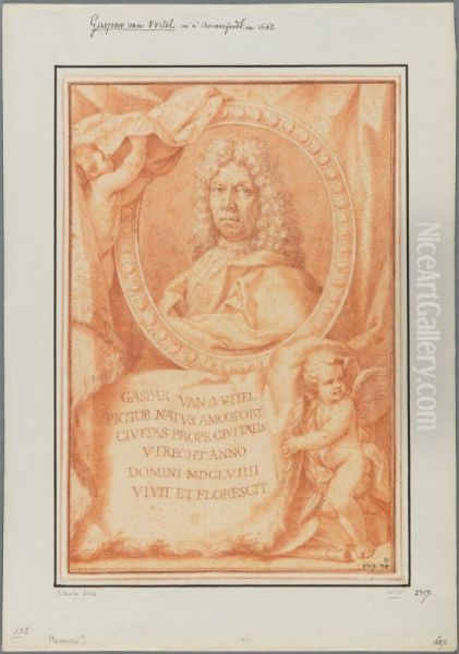 Portrait of Gaspar Van Vittel (Vanvitelli) Oil Painting by Domingo Maria Sanni