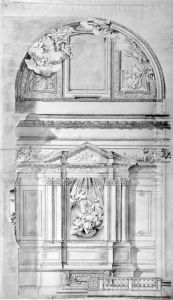 Den heliga Teresas kapell i S. Maria dlla Vittoria, Rom, elevation