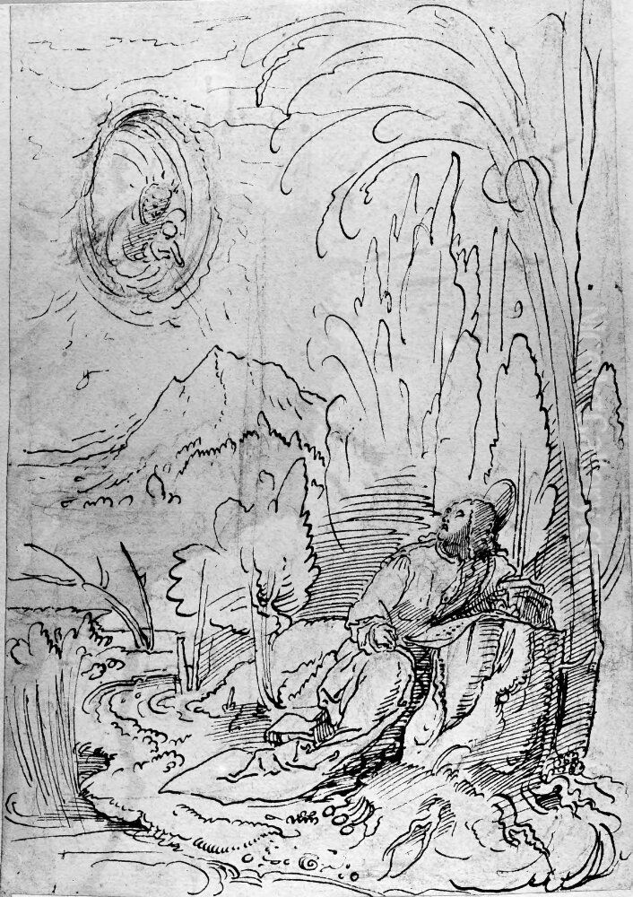 John the Apostle on Patmos Oil Painting by Hans Burgkmair the elder