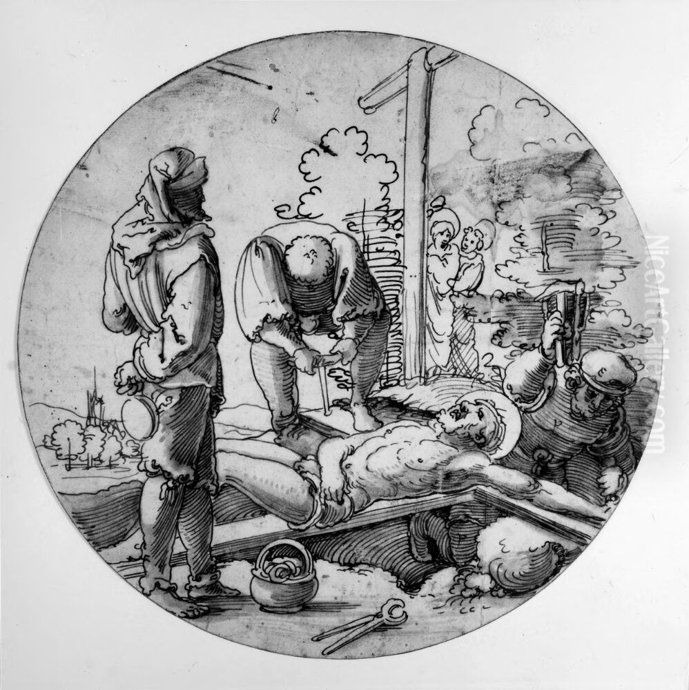 Korsfastelsen Oil Painting by Hans Sebald Beham