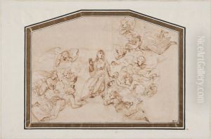 The Virgin adored by Angels