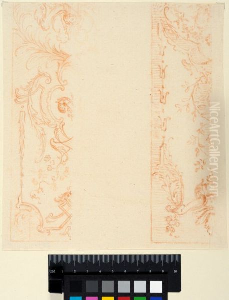 Two Decorative Designs Oil Painting by Jean-Antoine Watteau