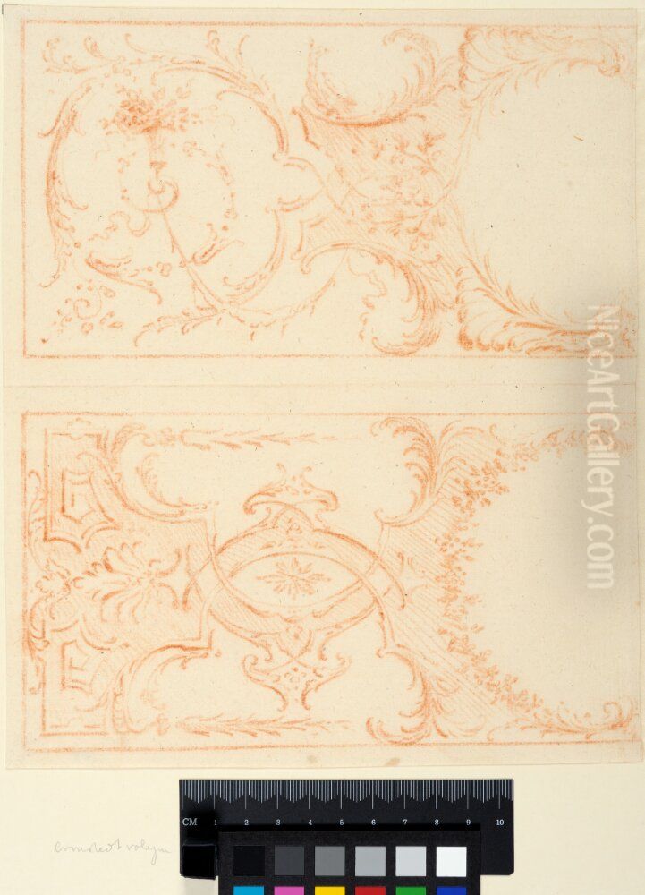 Two Decorative Designs Oil Painting by Jean-Antoine Watteau