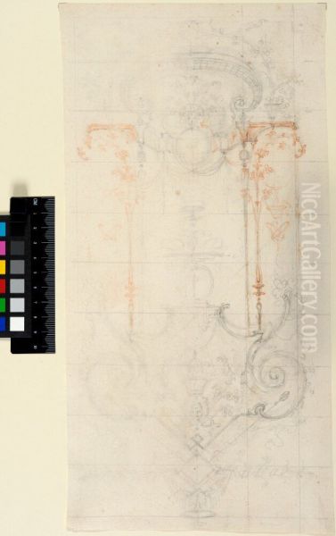 Decorative Mural with Arabesques Oil Painting by Jean-Antoine Watteau