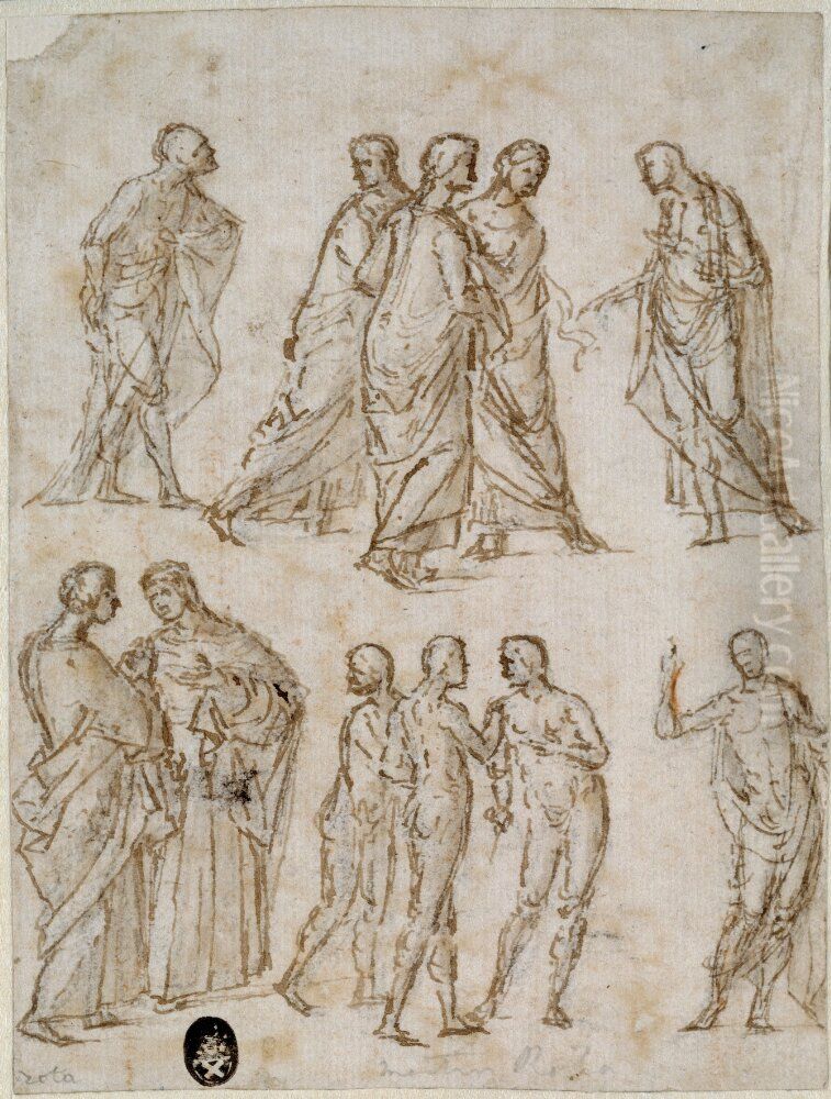 Figure Studies Oil Painting by Vittore Carpaccio