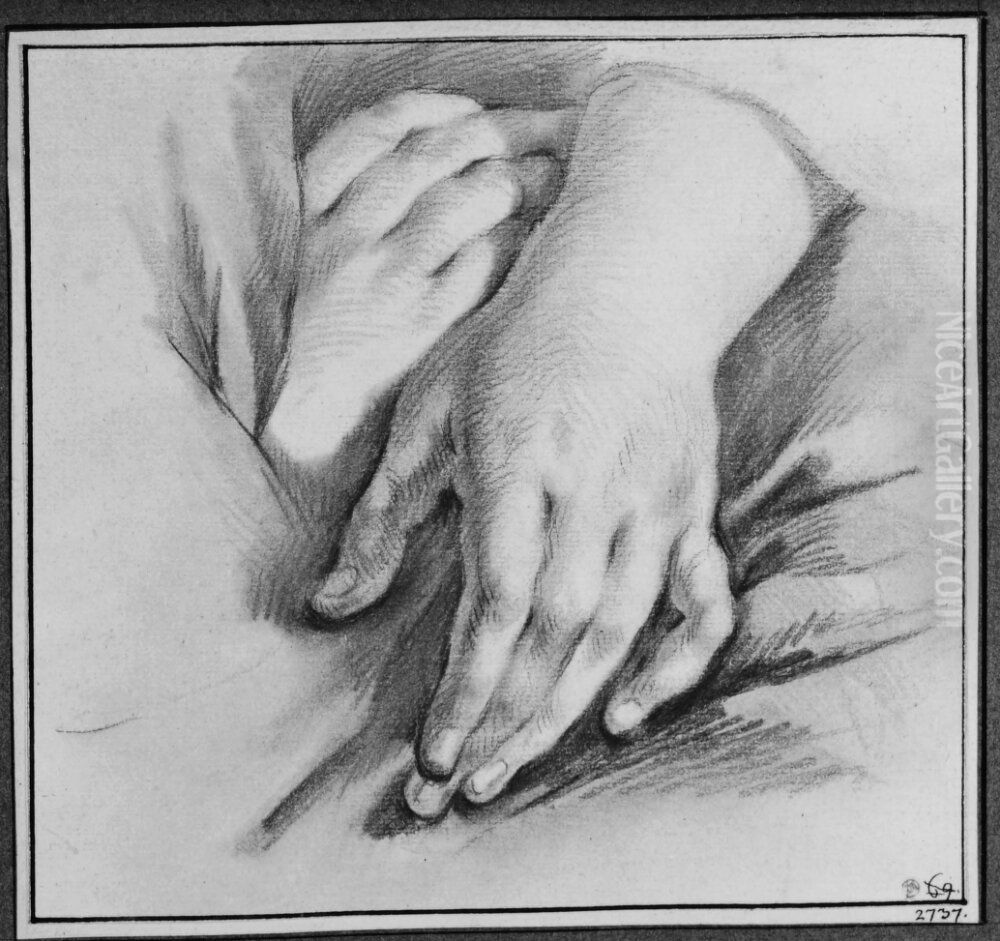 Studie av kvinnohander Oil Painting by Jean-Francois de Troy
