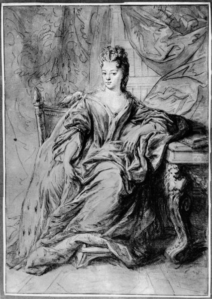 Portratt av Marie-Anne av Bourbon, prinsessa av Conti Oil Painting by Francois de Troy
