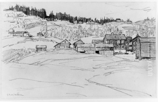 Aulestad Oil Painting by Theophile Steinlen