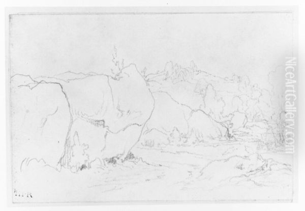 Ornnastet, Fontainebleau Oil Painting by Theodore Rousseau