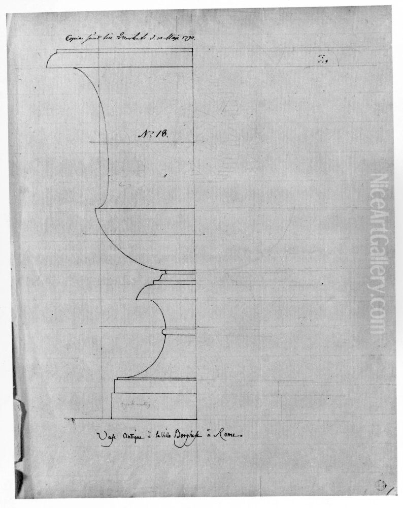 Halvprofil av urna Oil Painting by Carl Fredrik Sundvall