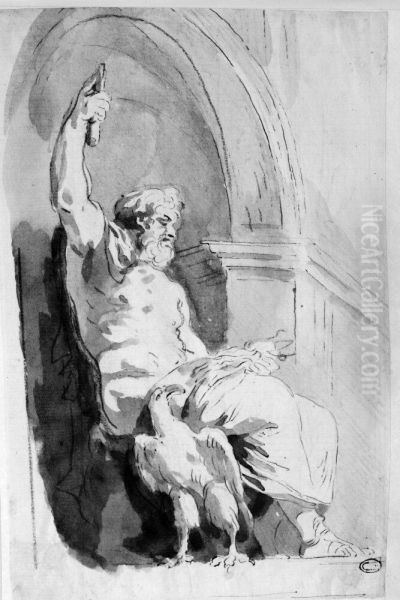 Jupiterstaty Oil Painting by Hubert Robert