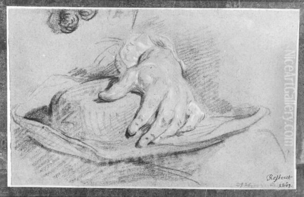 Handstudie Oil Painting by Jean Restout