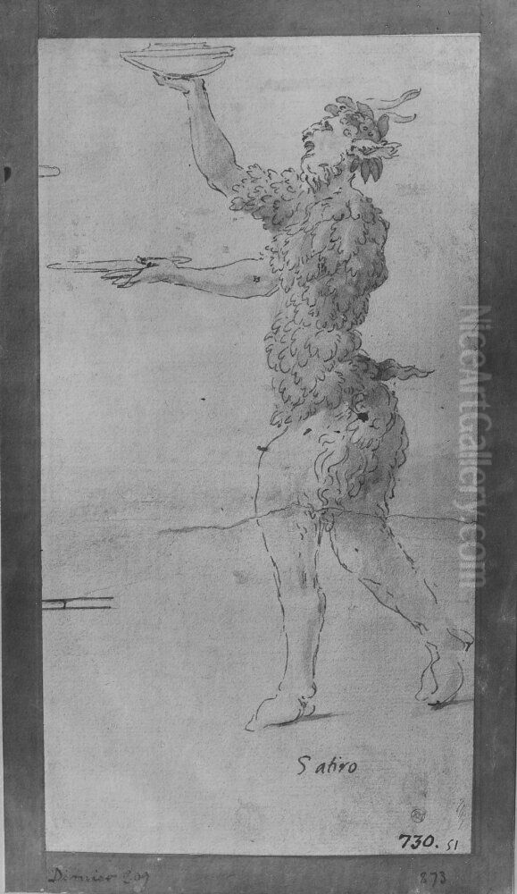 Satyr Oil Painting by Francesco Primaticcio