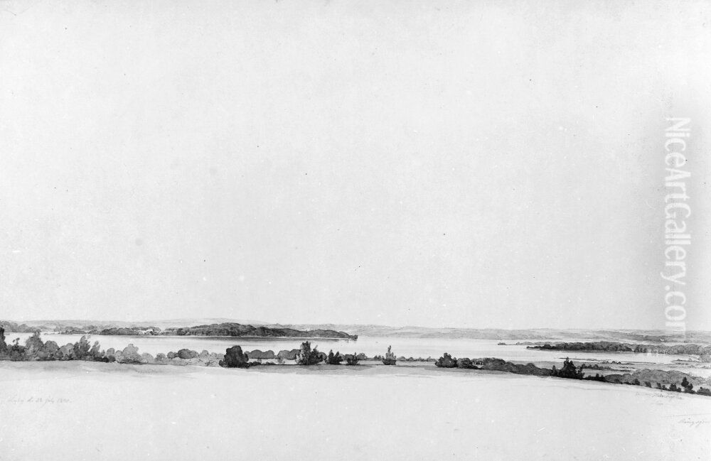 Ringsjon, Skane Oil Painting by Joseph Magnus Stack