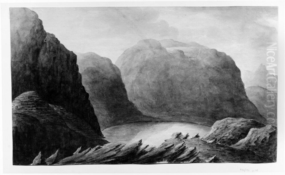 Interieur de l'ele de Magero Oil Painting by Anders Fredrik Skjoldebrand