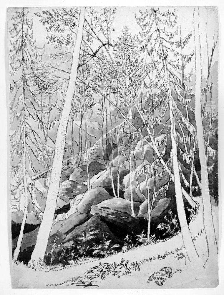 Terrangstudie Oil Painting by Anders Fredrik Skjoldebrand Terrangstudie Oil Painting by Anders Fredrik Skjoldebrand