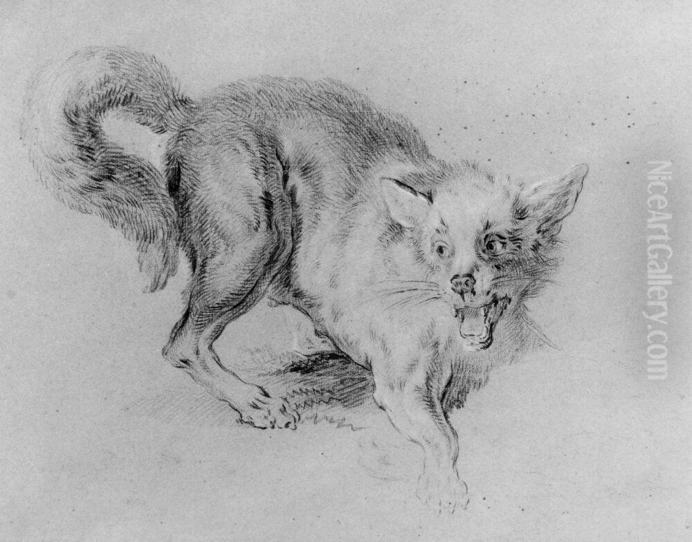 Rav Oil Painting by Jean-Baptiste Oudry