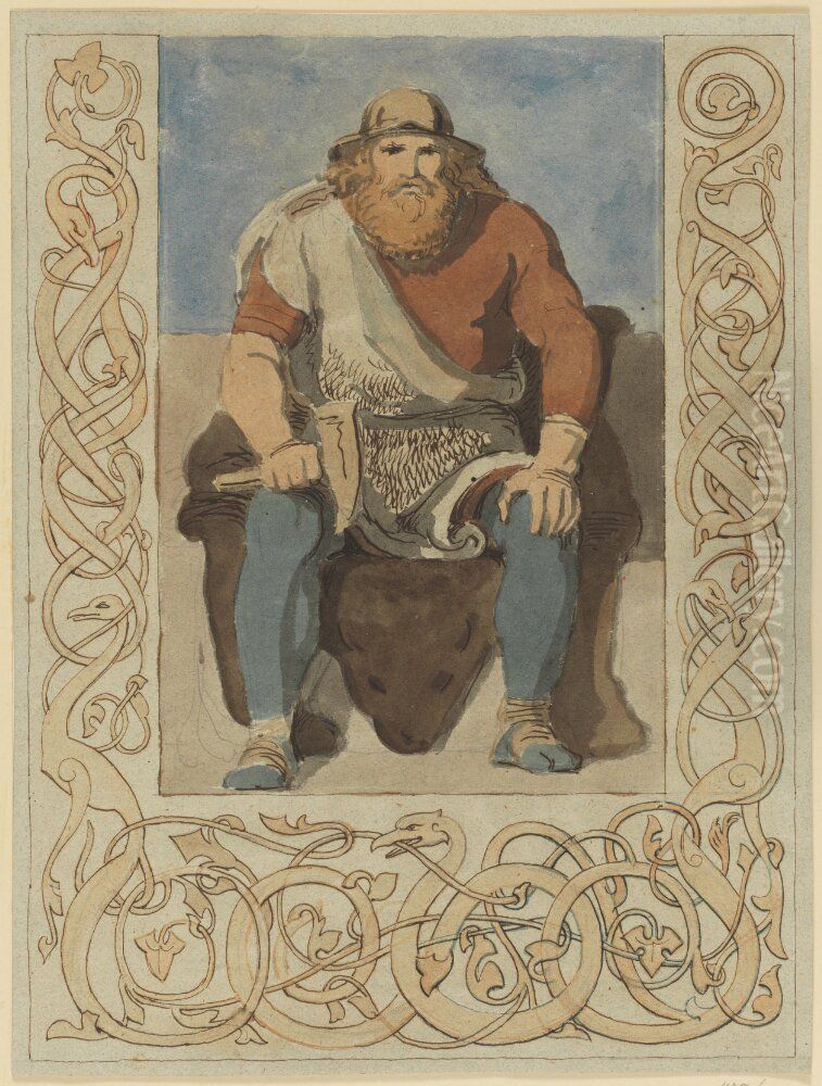 AEsir-Thor Oil Painting by Lorenz Frolich