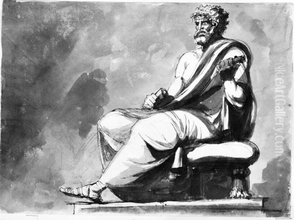 Profet Oil Painting by Johan Tobias Sergel