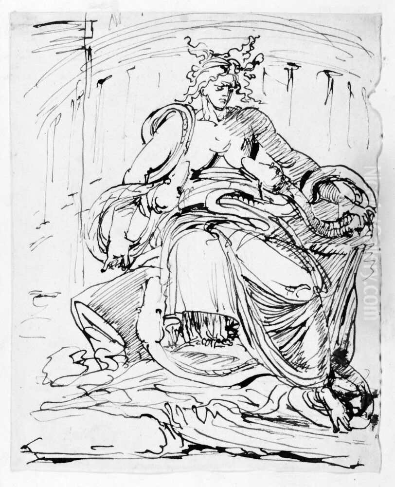 Terra Oil Painting by Johan Tobias Sergel