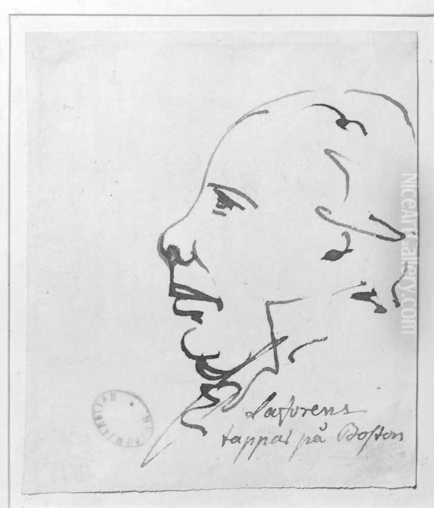 Lafrens tappar pa Boston Oil Painting by Johan Tobias Sergel