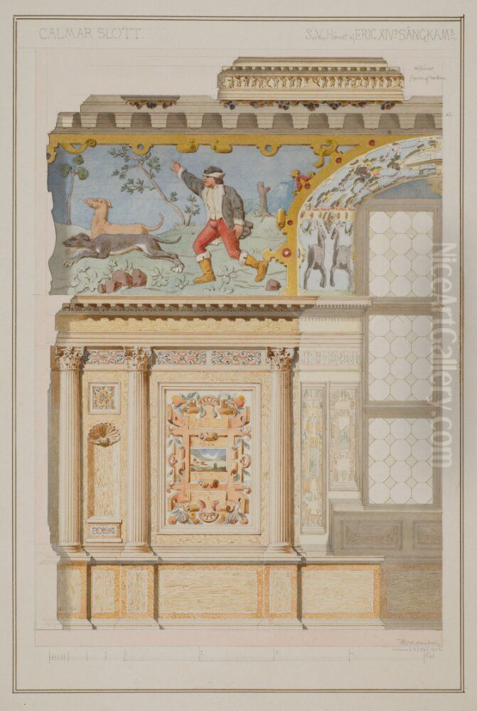 s sangkammare, Kalmar slott Oil Painting by Fredrik Wilhelm Scholander