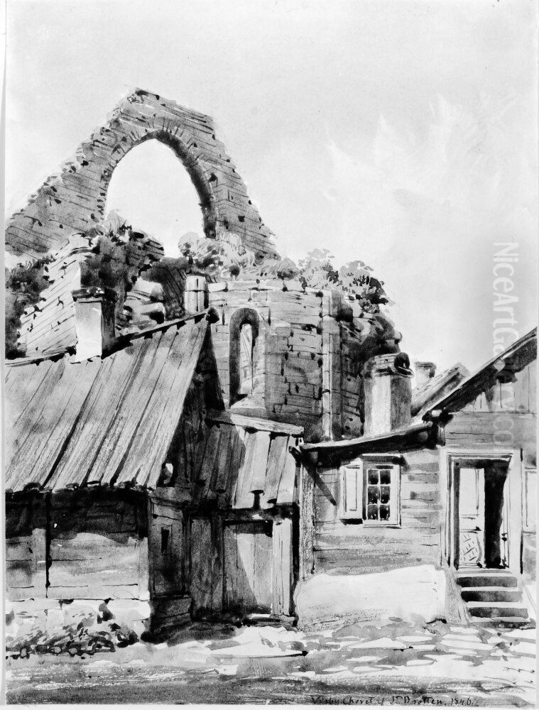 t Drotten, Visby Oil Painting by Fredrik Wilhelm Scholander