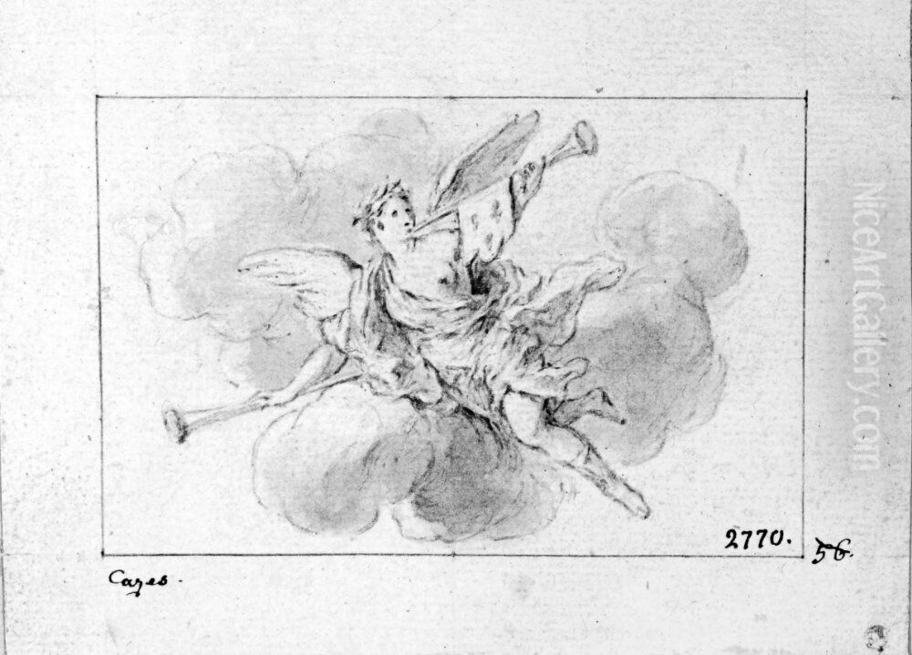 Ryktet Oil Painting by Pierre-Jacques Cazes