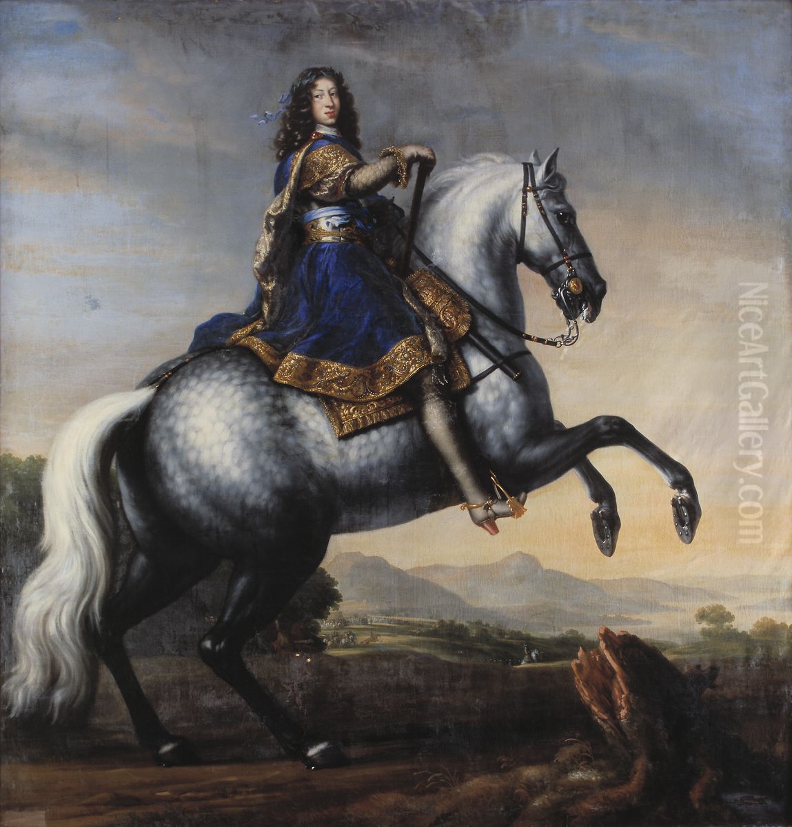 Portratt, ryttar Oil Painting by David Klocker Ehrenstrahl