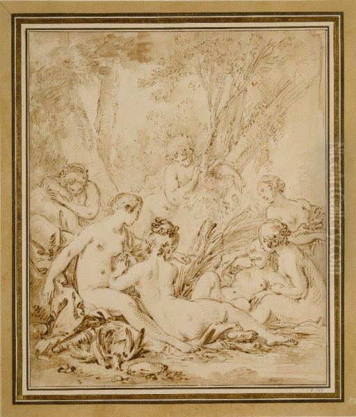 Diana och Callisto Oil Painting by Francois Boucher