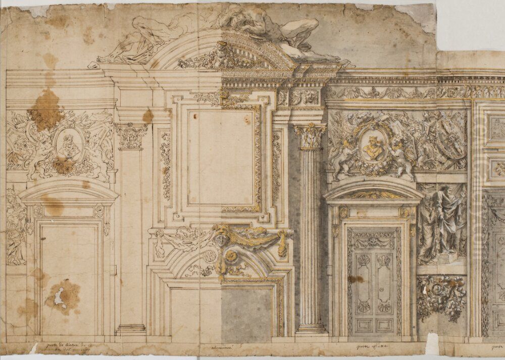 Design for Wall Decoration Oil Painting by Thomas Blanchet